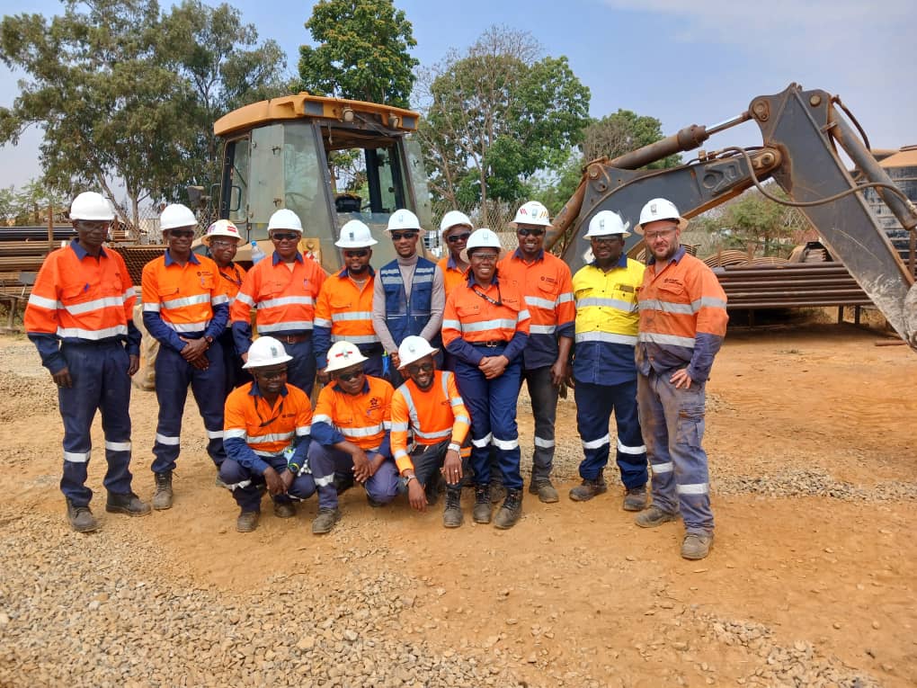 BACKHOE MACHINE OPERATION TRAINING AT BULYANHULU FOR BARRICK AND BOART LONGYEAR STAFF